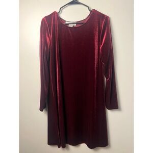 VTG Betsy's Things Velvet Dress 12 Burgundy Mini USA WhimsiGoth Fairy Grunge 90s